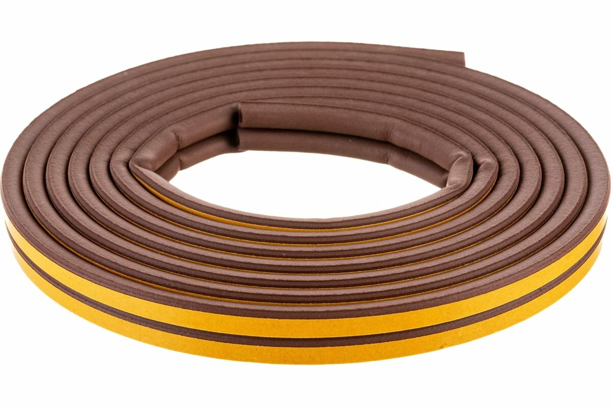 Sila D-профиль 6м самоклеящийся уплотнитель 9х7.4 мм коричневый Польша DB6 SILADВ6