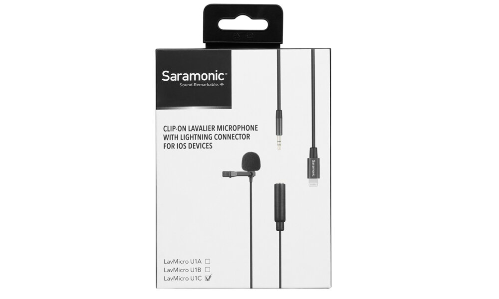 Микрофон петличный Saramonic LavMicro U1C двойной с кабелем 6 м, разъем Lightning