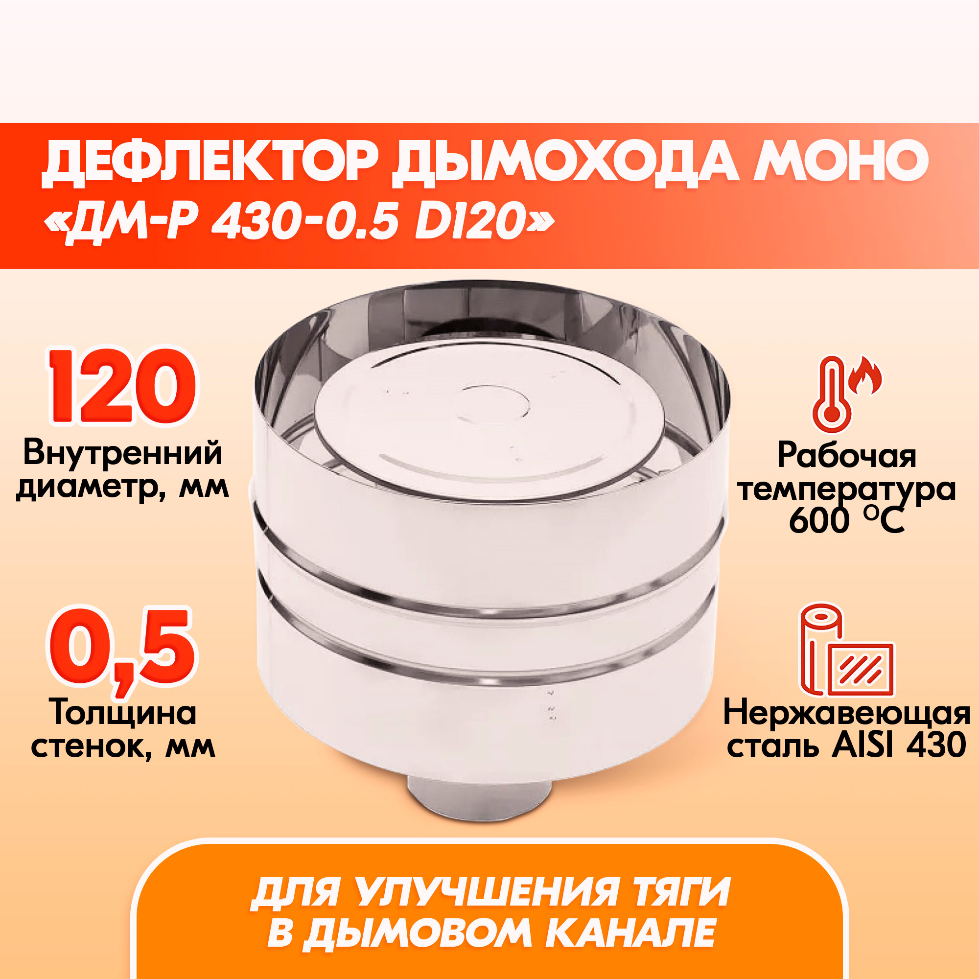 Дефлектор моно ДМ-Р 430 05 D 120