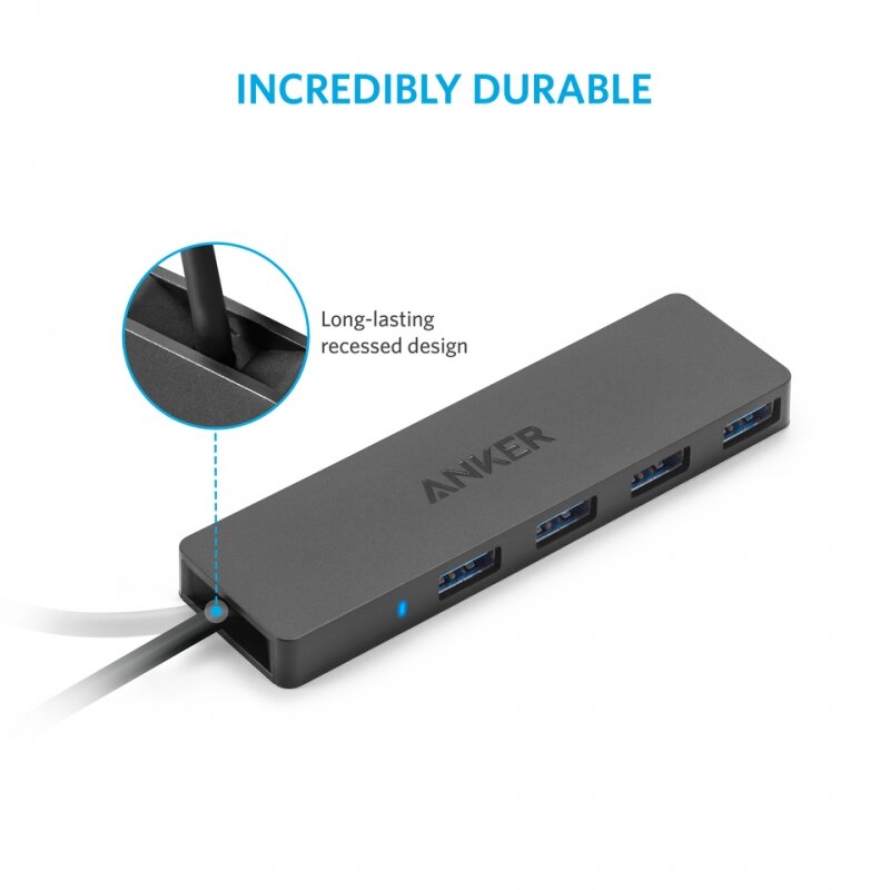 USB-концентратор ANKER 4-Port Ultra-Slim USB 30 Hub разъемов: 4