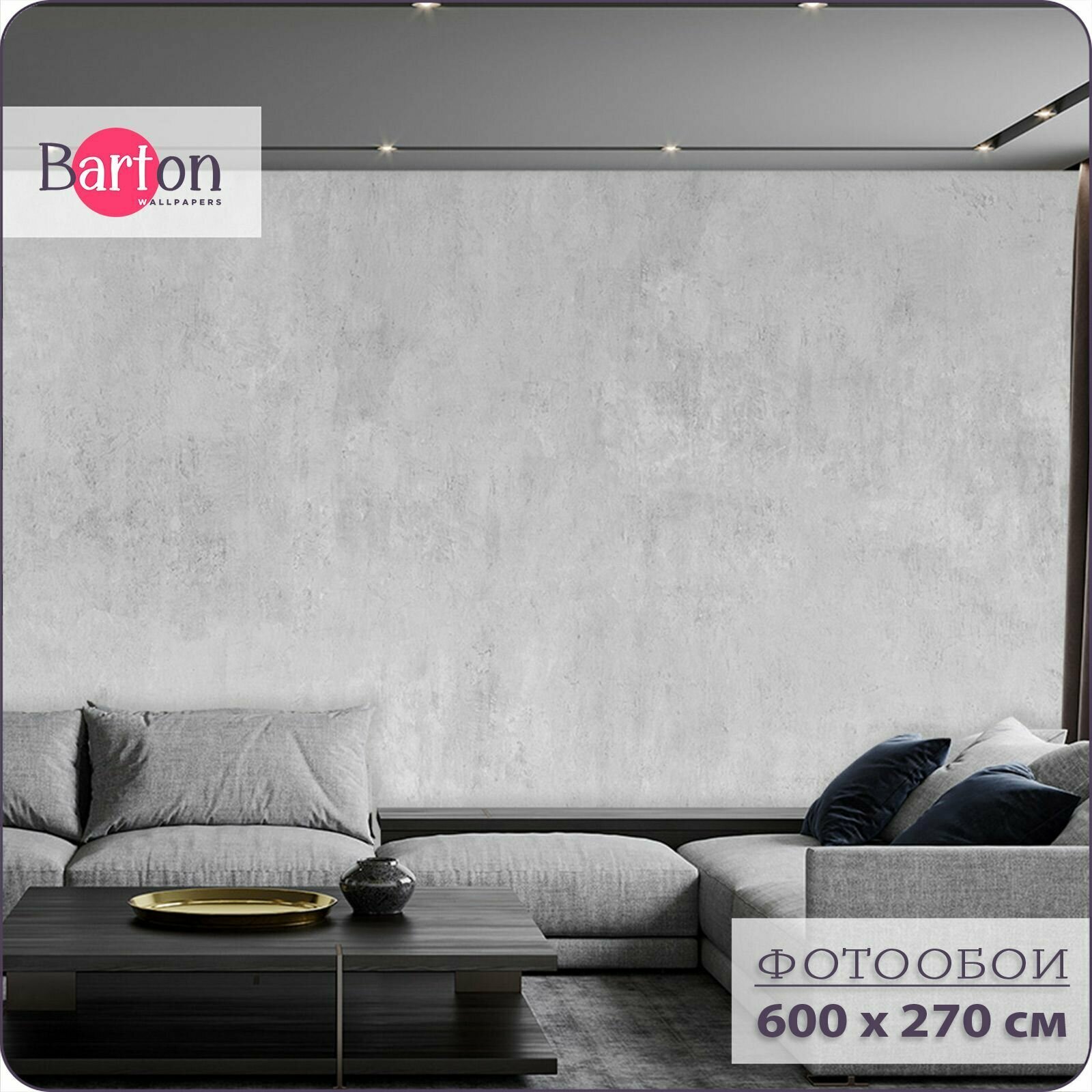 Фотообои на стену флизелиновые 3d Лофт Бетон Штукатурка 600х270 см Bartonwall M170