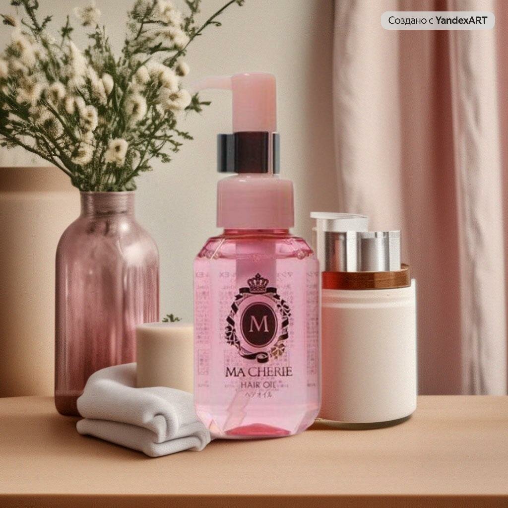 FINETODAY Масло для волос Ma Cherie HAIR OIL термозащита цветочно-фруктовый аромат диспенсер 60 мл.
