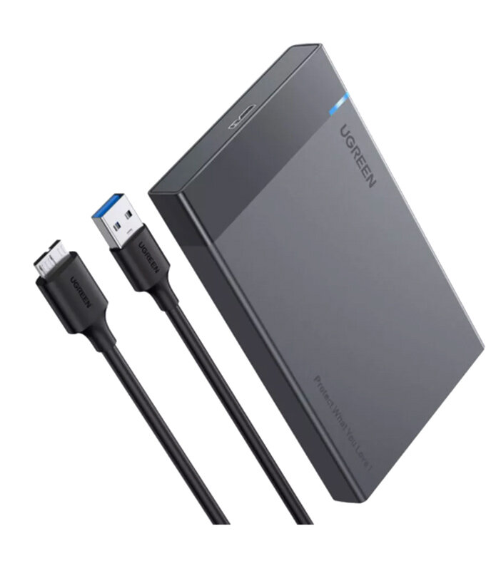 Внешний корпус для жесткого диска UGREEN US221 (60735) USB-C 3.1 To 2.5' SATA Hard Drive Enclosure