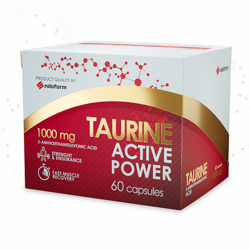 Таурин 1000 мг, 60 капсул, БАД, аминокислоты, Taurine Endoform