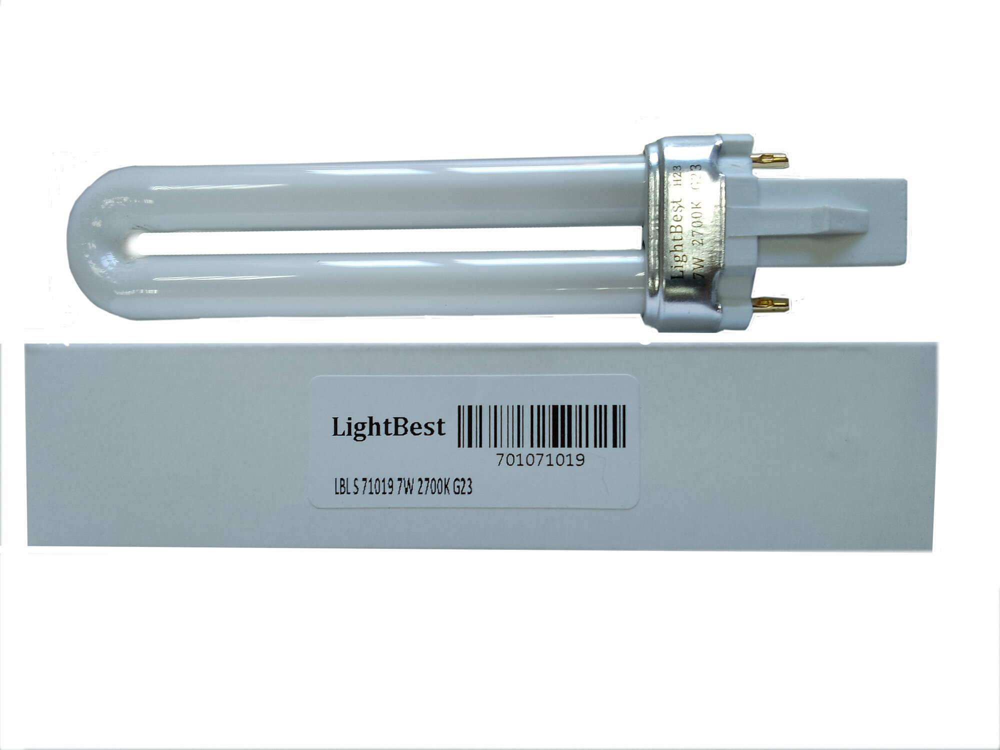 Лампа люминесцентная LightBest LBL S 71019 7W 2700K G23 (Dulux S 7W/827 G23) 701071019