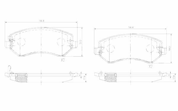Zekkert Колодки тормозные передние для Chrysler Voyager IV 00- Jeep Cherokee III 01-