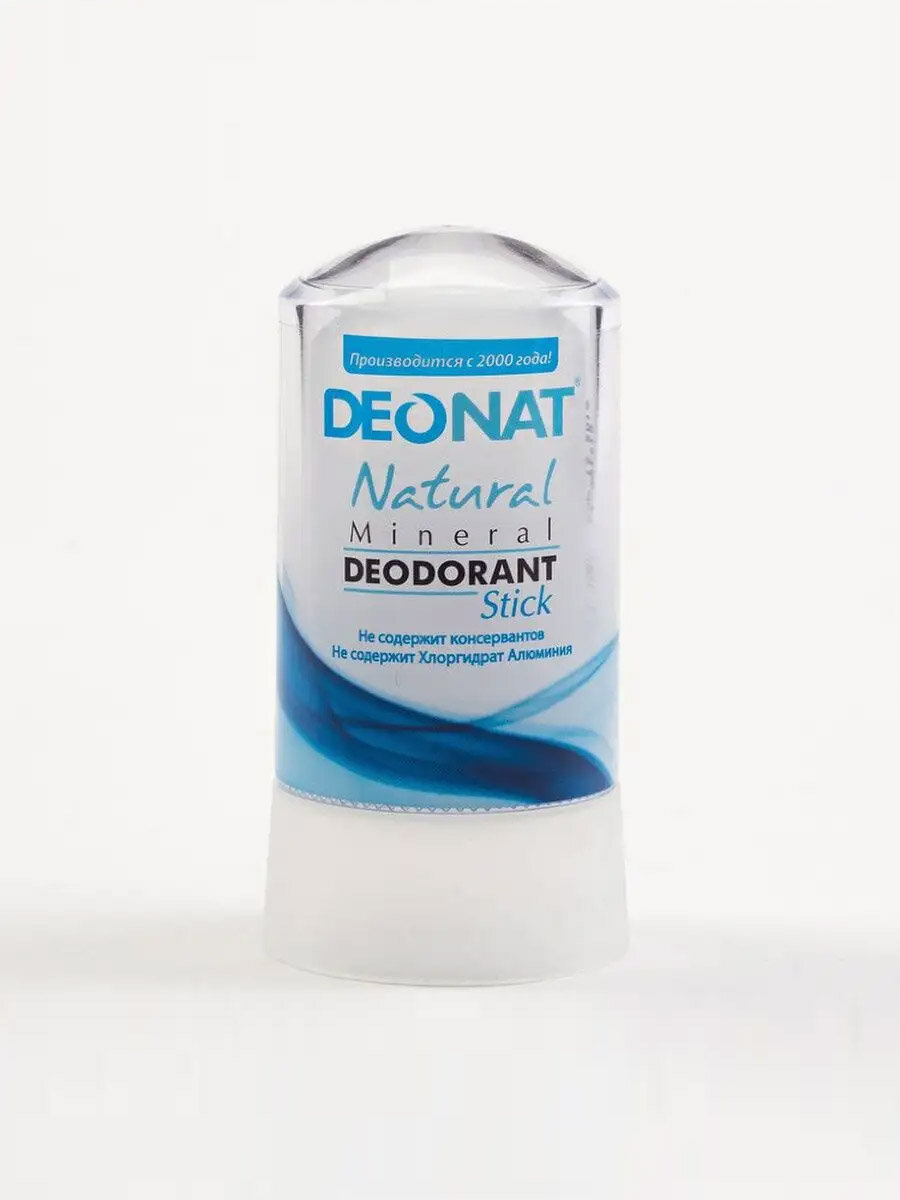 Минеральный Дезодорант Кристалл Deonat, без добавок, 60 грамм