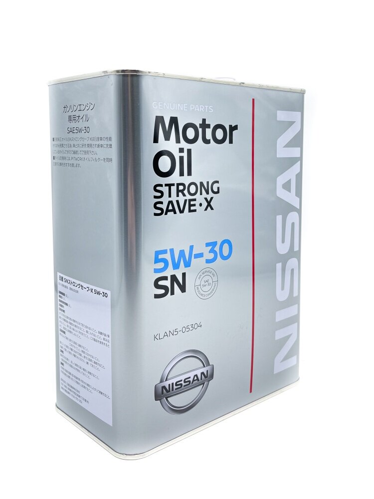 Масло моторное 5w30 nissan 4л синтетика strong save x sn (япония)