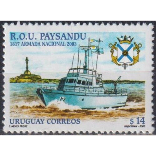 Почтовые марки Уругвай 2003г. 86 лет уругвайскому флоту Корабли, Гербы, Маяки MNH почтовые марки уругвай 2003г 70 лет anda организации mnh