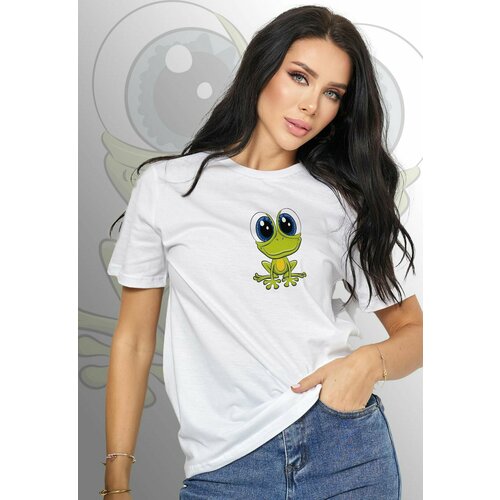 фото Футболка solar wings футболка женская "милый лягушонок", размер m, белый