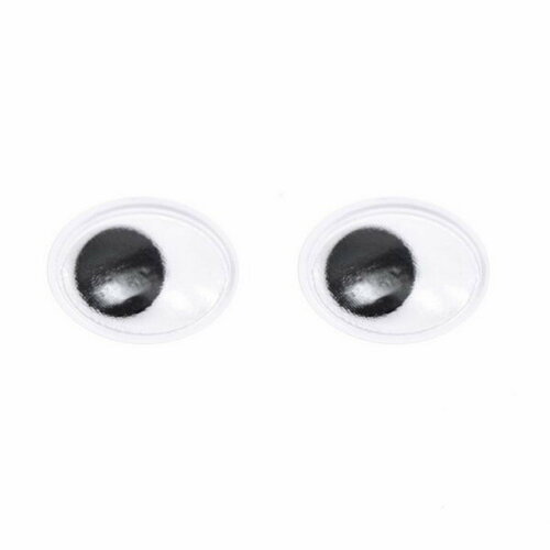 Глазки на клеевой основе, набор 160 шт, размер 1 шт: 1.3x1 см