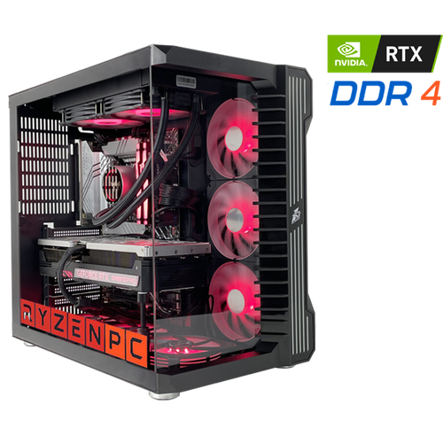 Настольный компьютер RyzenPC GAME 83504164 (AMD Ryzen 7 5700X 3.4 ГГц, AMD B550, 32 DDR4, SSD: 1000 Гб, HDD: 2000 Гб, NVIDIA GeForce RTX 4070 12 Гб, WI-FI, Без привода, 750 Вт, 1stPlayer SP9, ОС не установлена)