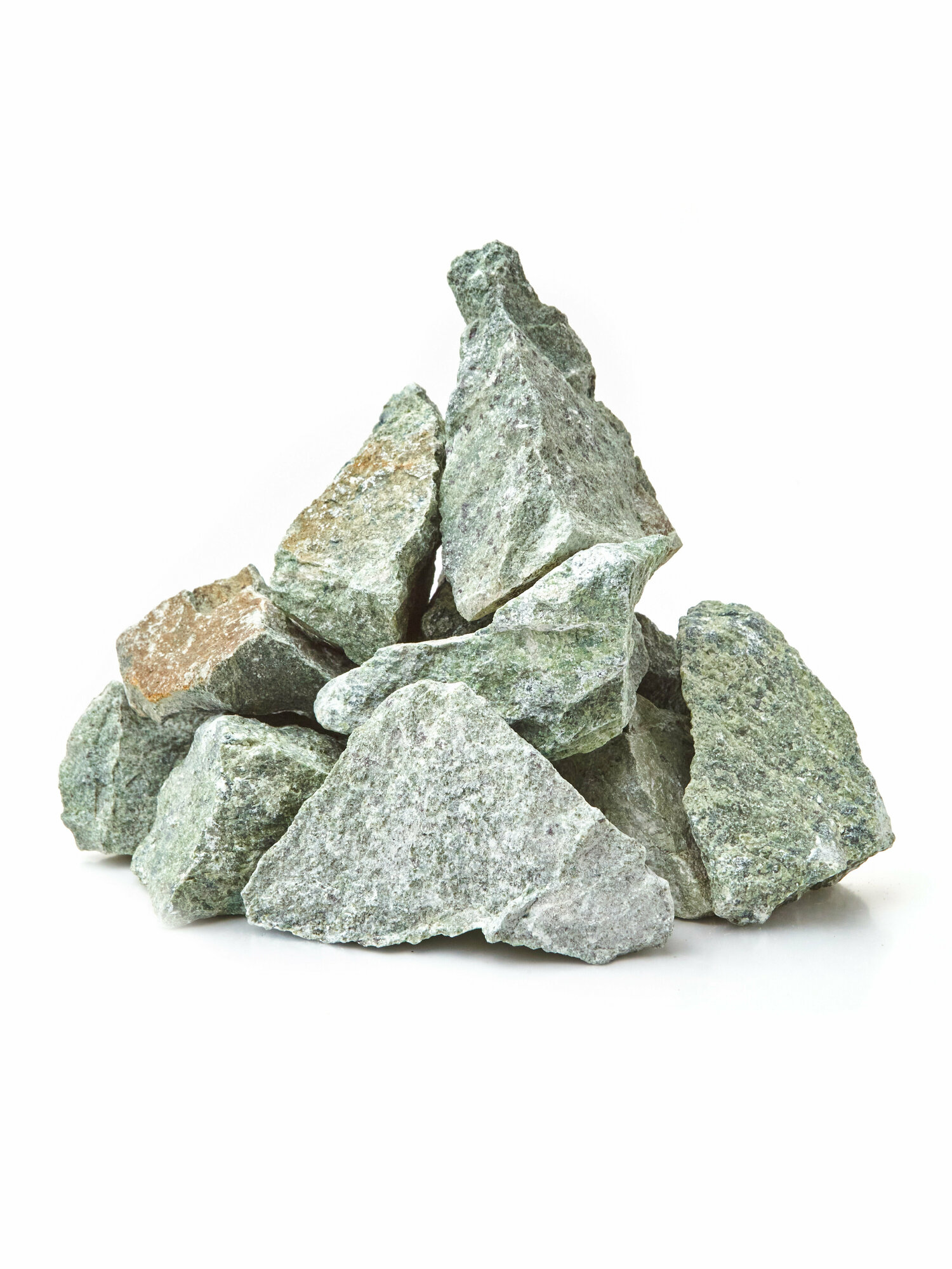 Камни для бани Жадеит Колотый 10 кг   фракция 40 80 мм 