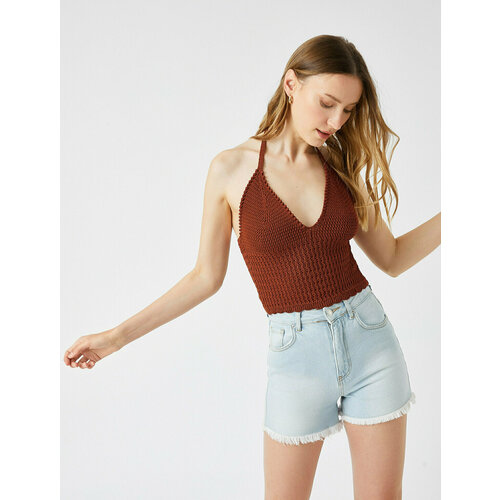 фото Топ koton, размер m, коричневый