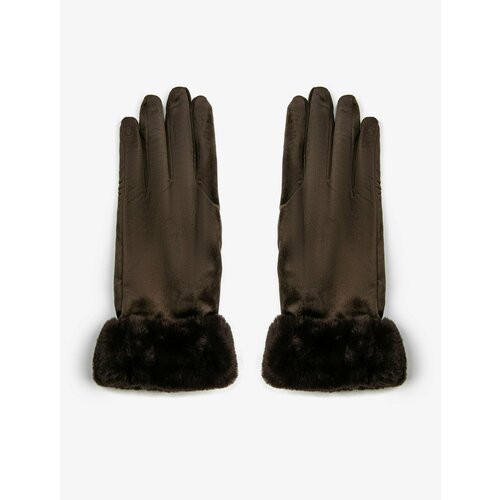 фото Перчатки koton, размер t, коричневый