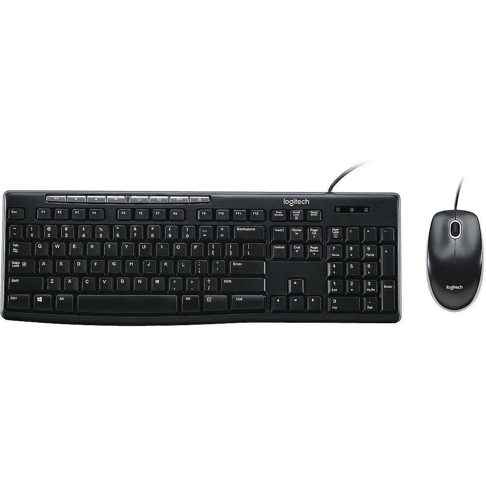 Комплект Logitech Desktop MK200 цвет черный RTL