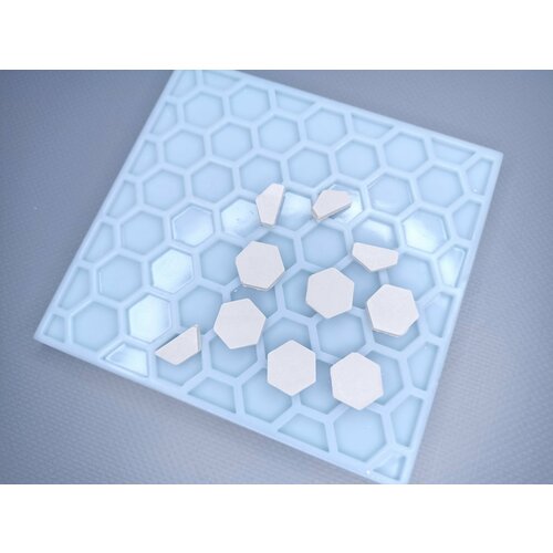Силиконовая форма для шестигранных плиток гексагон строймини на 42 шт. - 10мм