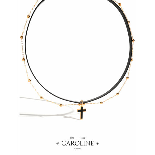 фото Чокер caroline jewelry, длина 30 см., золотой