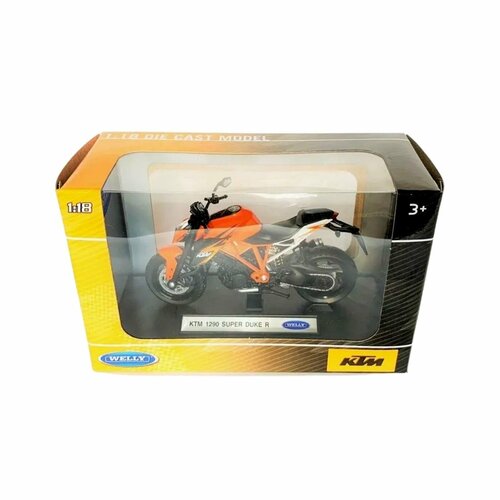 Мотоцикл WELLY KTM 1290 Super Duke R 1:18 12837PW крышка заднего тормозного бачка для ktm 690 duke r smc smc r enduro r supermoto 990 super duke r 1290 крышка цилиндра мотоцикла