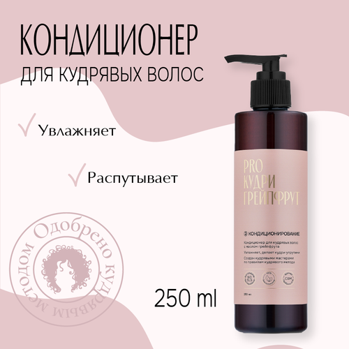 Кондиционер PROКудри для кудрявых и вьющихся волос увлажняет и распутывает без силиконов 250 мл 1062₽