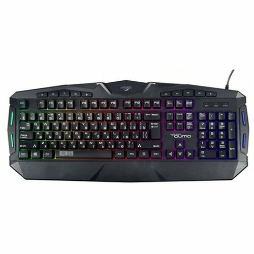 Игровая клавиатура Qumo Antares K60 проводная 104 10 клавиш мультимедиа встроенные радужная подсветка 111600₽