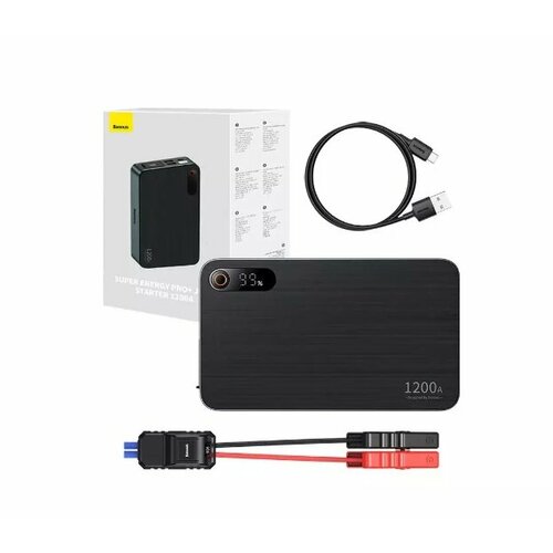 Пусковое зарядное устройство Baseus Super Energy Pro Jump Starter 1200A Внешний аккумулятор 12000 mAh LED фонарь Черный 1490000₽