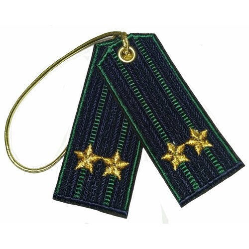 Вышитый брелок-погоны Подполковник Пограничной службы