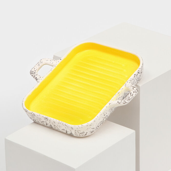 фото Форма для запекания керамическая "Персия", жёлтая, 1 сорт, Иран