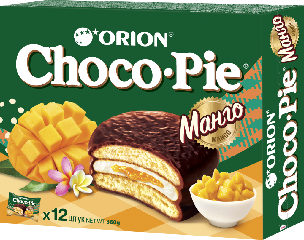 Пирожное Choco Pie Orion Манго