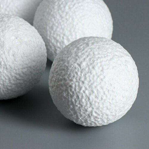 Набор фактурных шаров из пенопласта, диаметр 10 см. 5 штук в упаковке