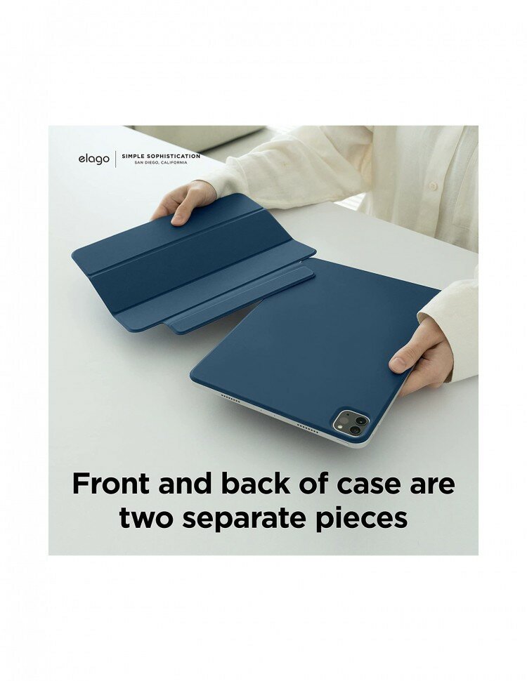 Чехол Elago Magnetic Folio для iPad Pro 12.9 2020 2021 2022, синий — фото 13