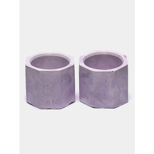 Гипсовый подсвечник мини набор 2 штуки Цвет Фиолетовый 999₽