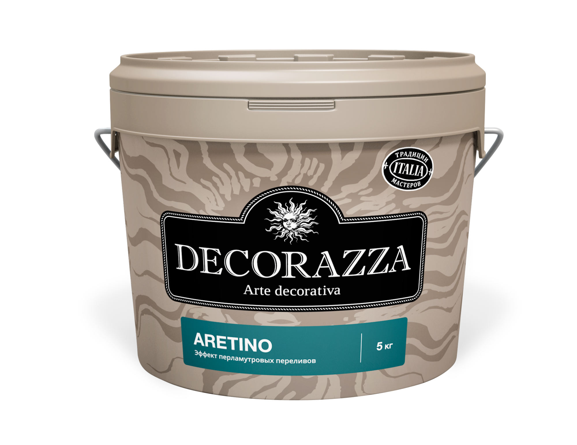 Decorazza ARETINO / Аретино Декоративная краска с перламутровым эффектом и добавлением мелкофракционного наполнителя 5кг