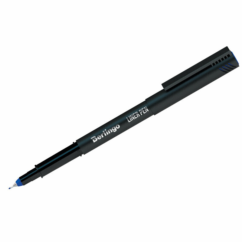 Ручка капиллярная Berlingo "Liner pen" синяя, 0,4 мм (1 набор ручек из 12 шт)