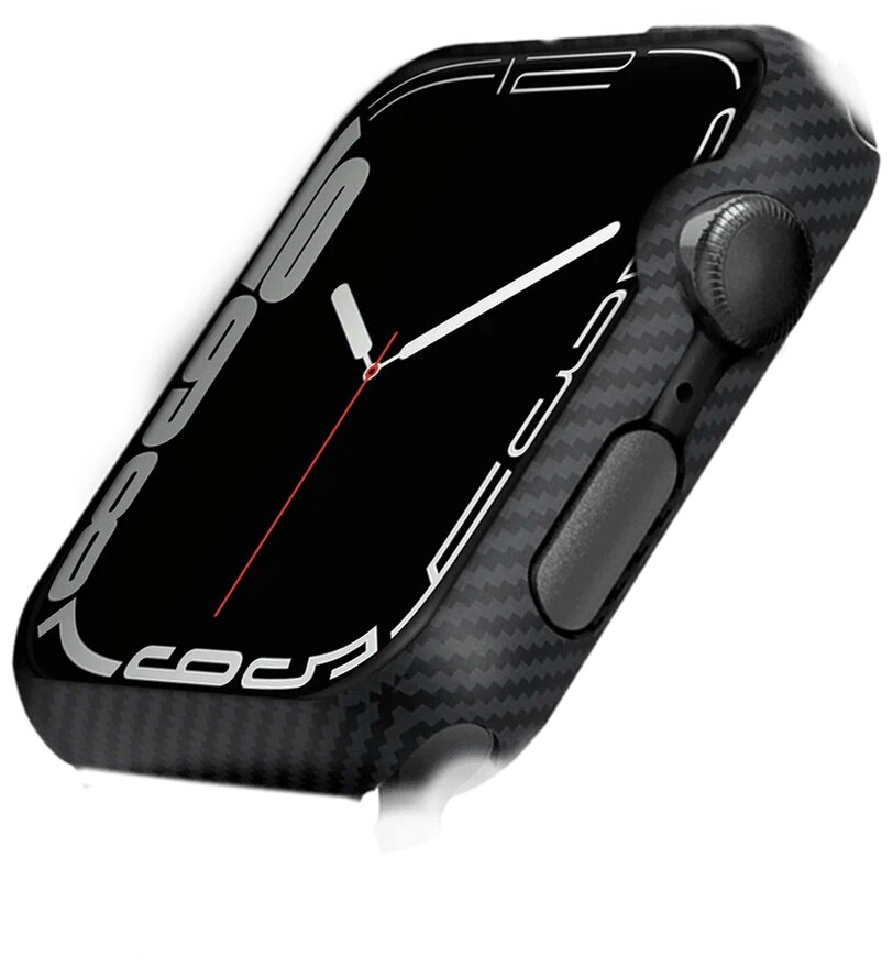 Чехол Pitaka для Apple Watch Series 7 (45мм), цвет Черный кевлар