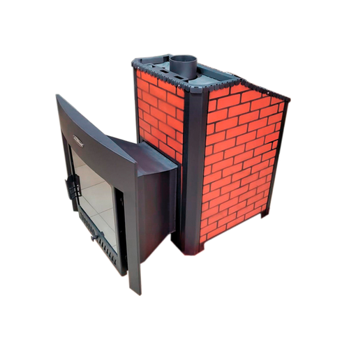 Банная печь Redmis Гранд c декоративной отделкой под кирпич для парных до 30 м³