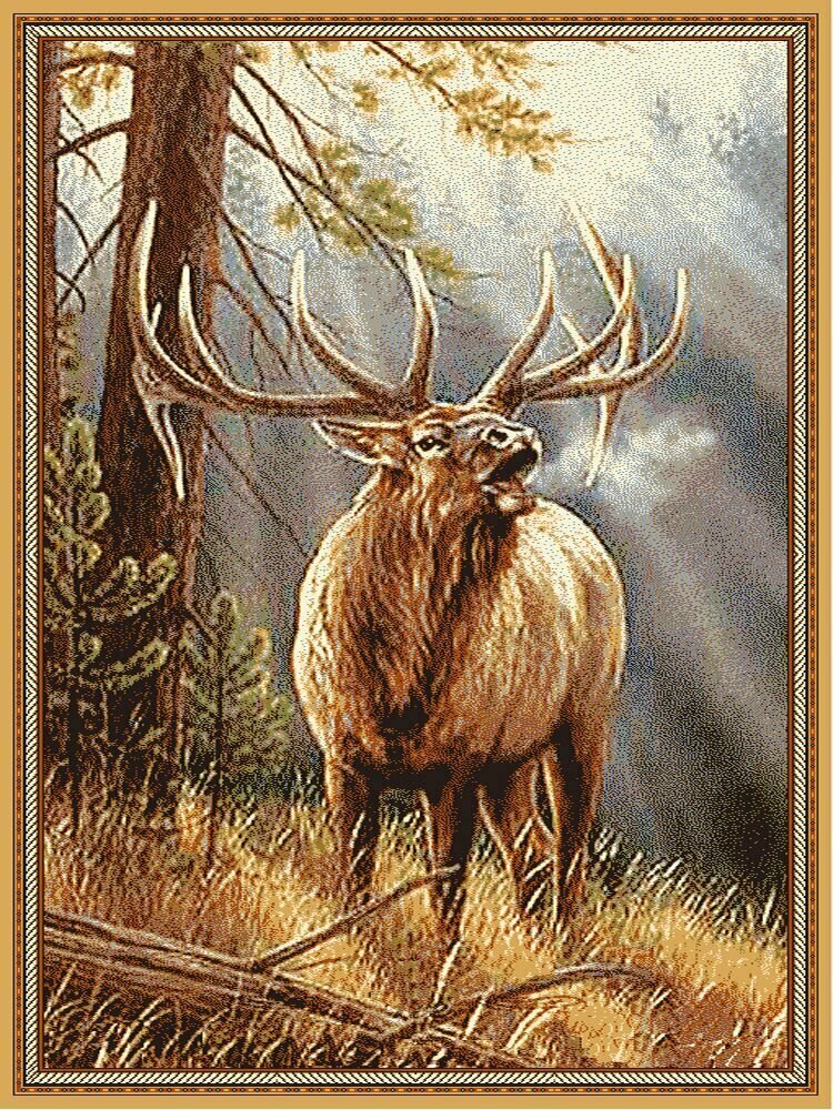 фото Ковер картина на стену шерстяной HUNNU S 6S1299 1х1,5 м. из Монголии, плотный