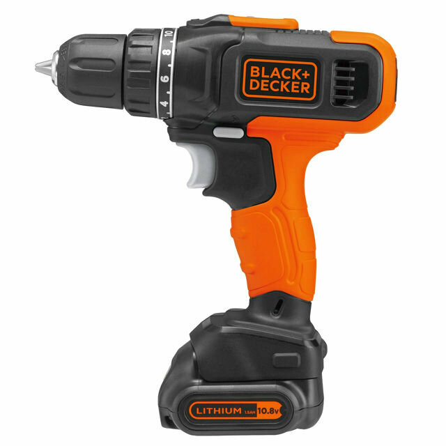 Дрель-шуруповерт black&decker bcd7122ck-ru 10,8в li-lon 1,5ач 2 аккумулятора