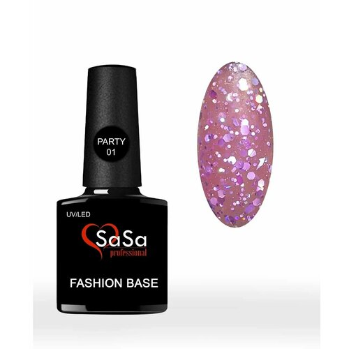 SaSa Цветная база Fashion Base PARTY 01, 8 ml набор д творчества каррас стильный маникюр fashion м008