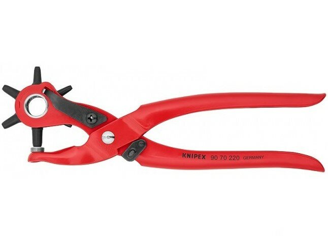 Knipex Клещи просечные с револьверной головкой, 6 сменных пуансонов KN-9070220SB