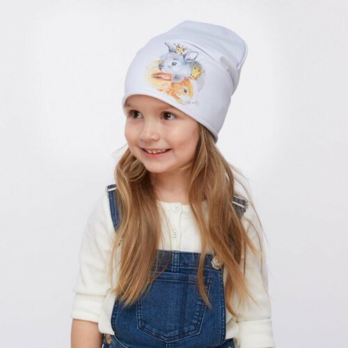 фото Шапка бушон, размер 52, мультиколор