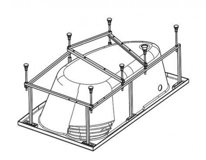 Монтажный комплект к ванне Santek - фото №2
