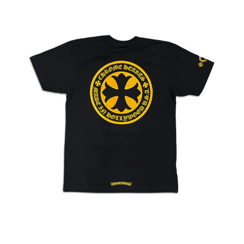 Футболка Chrome Hearts Hollywood Yellow, размер M, желтый, черный кепка chrome hearts ch hollywood trucker черная