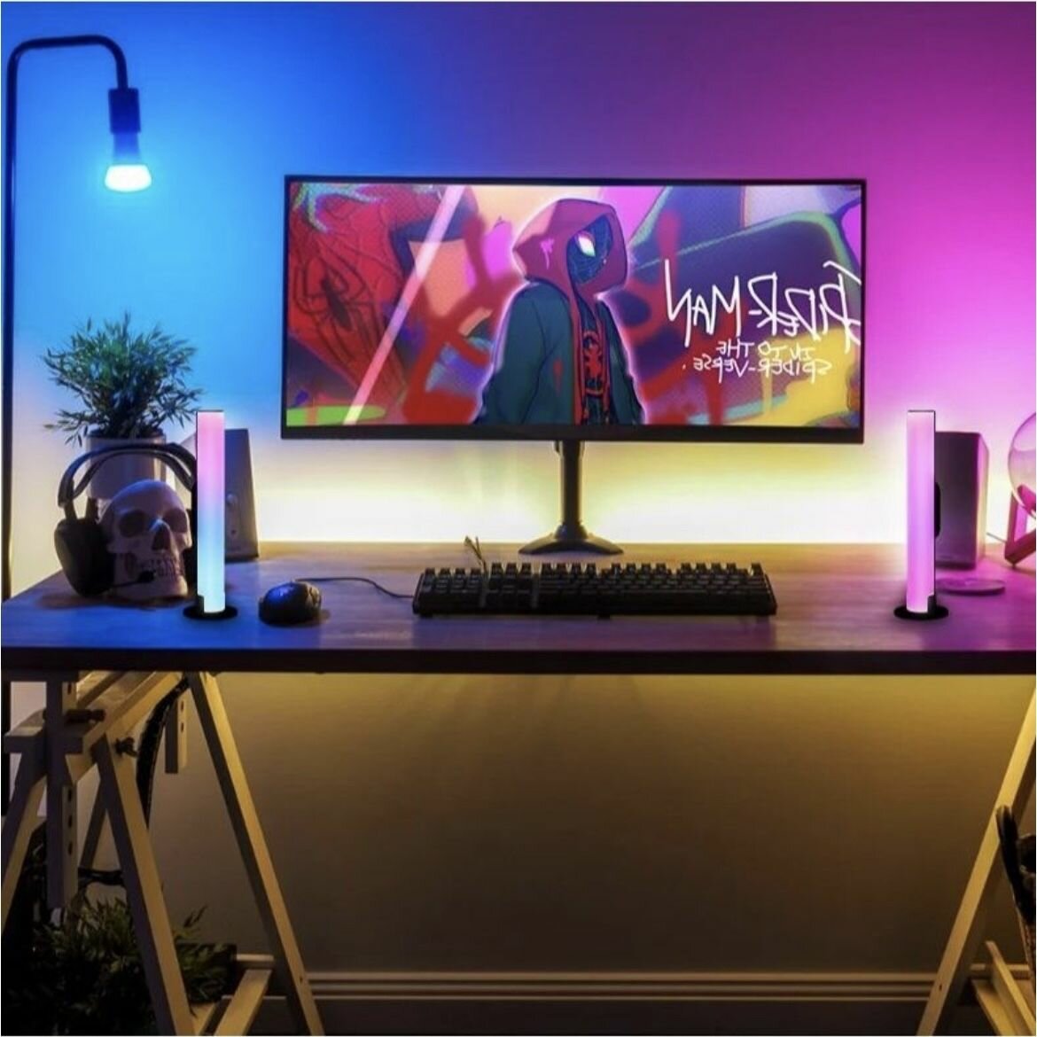 фото Комплект умных RGB-светильников с управлением по Bluetooth для интерьерной подсветки, 2 штуки.