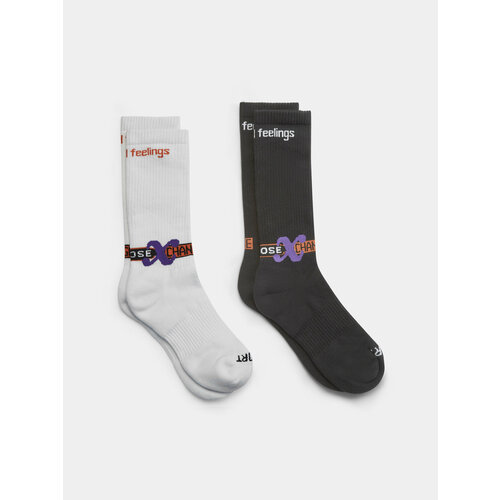 фото Носки martine rose graphic socks, 2 пары, размер 35/39, черный, белый