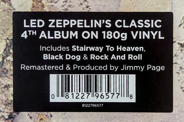 Led Zeppelin Led Zeppelin IV (Remastered Original Vinyl) Виниловая пластинка Warner Music - фото №15