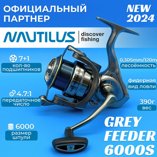 фото Катушка nautilus grey feeder 6000s