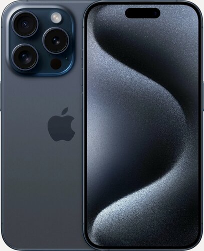 Изображение товара Смартфон Apple iPhone 15 Pro 128 ГБ, Dual: nano SIM + NanoSIM, Blue Titanium, синий титан