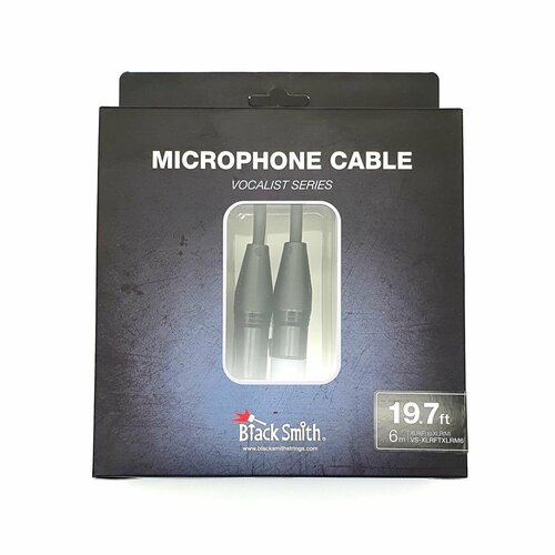 BlackSmith Microphone Cable Vocalist Series 19,7ft VS-XLRFTXLRM6 микр кабель, 6 м, XLR мама + XLR п