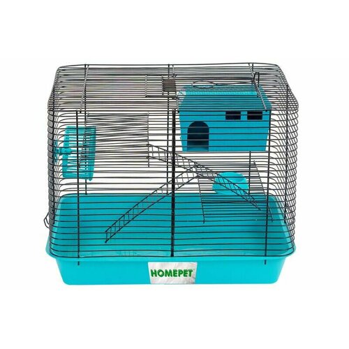 Homepet Клетка для мелких грызунов, хомяков, дегу, джунгариков, 38х26х30 см, укомплектованная